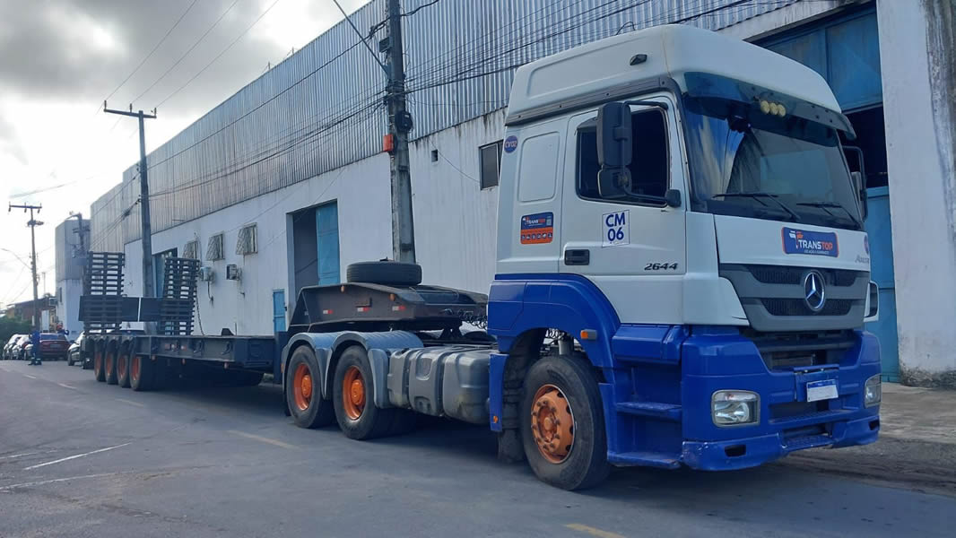 Conjunto transportador prancha de 4 eixos